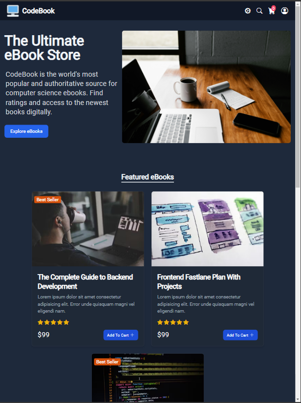 CodeBook E-Commerce Website